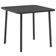 thumbnail image 1 of vidaXL Table de Jardin Gris Foncé 80x80x72 cm Acier, 1 of 4