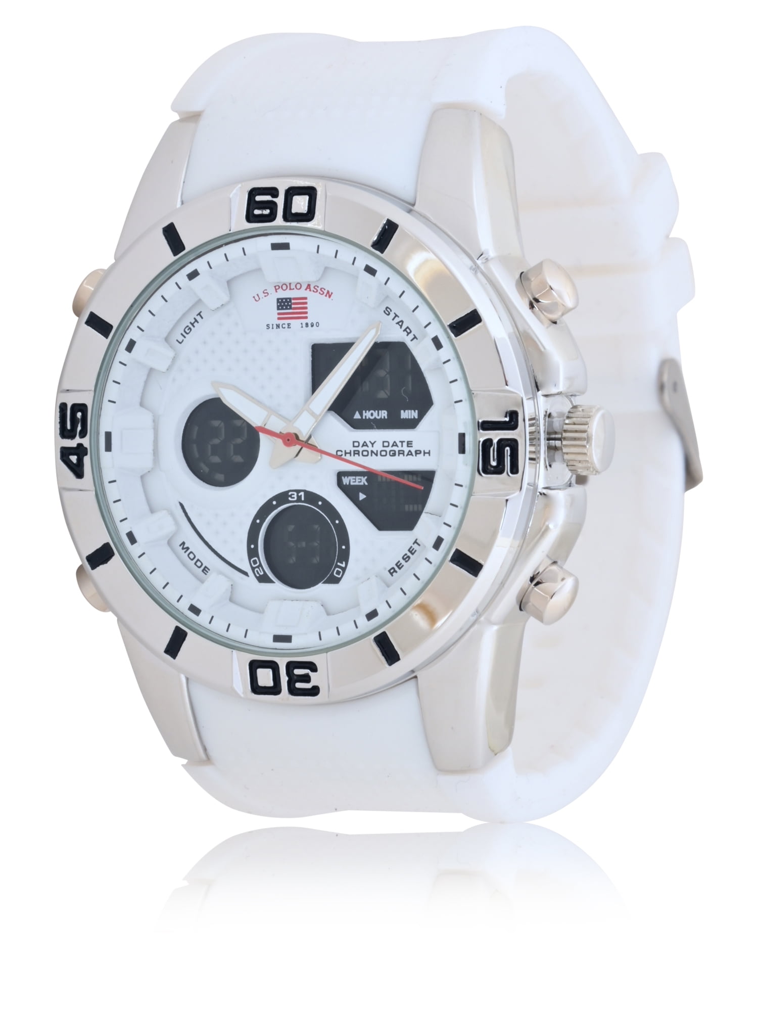 U.S. Polo Assn. Men's AnalogQuartz Watch with Rubber Strap White 23 Model U  kXrw5qgah6, メンズ腕時計 - www.velver.hu