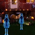 thumbnail image 6 of 2-Pack Halloween Ghost Girl Garden Stake Lights, Gothic Glowing Blue Floating Phantom Yard Figurine Craft, Spooky Glow Landscape Path Lamp for Theme Party Display Outdoor, 6 of 8