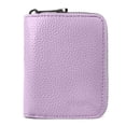 thumbnail image 1 of Titular de la tarjeta de crédito Estuche pequeño de cuero para tarjetas para mujeres o hombres Cartera de acordeón con cremallera, 1 of 5