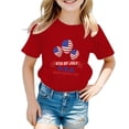 thumbnail image 3 of Girls T Shirts Summer Independence Day Printed Short Sleeved Round Neck Top Outwear Tshirts 2 Years-3 Years, 3 of 3