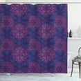 thumbnail image 1 of Ambesonne Ethnic Shower Curtain, Paisley Flower, 69"Wx75"L, Dark Blue Purple, 1 of 3