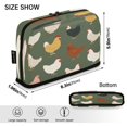 thumbnail image 3 of Standing Pencil Case with Base Large Capacity Stationery Pouch Pen Bag with Zipper for Women Men Cute Colorful Chickens Pattern, 3 of 7