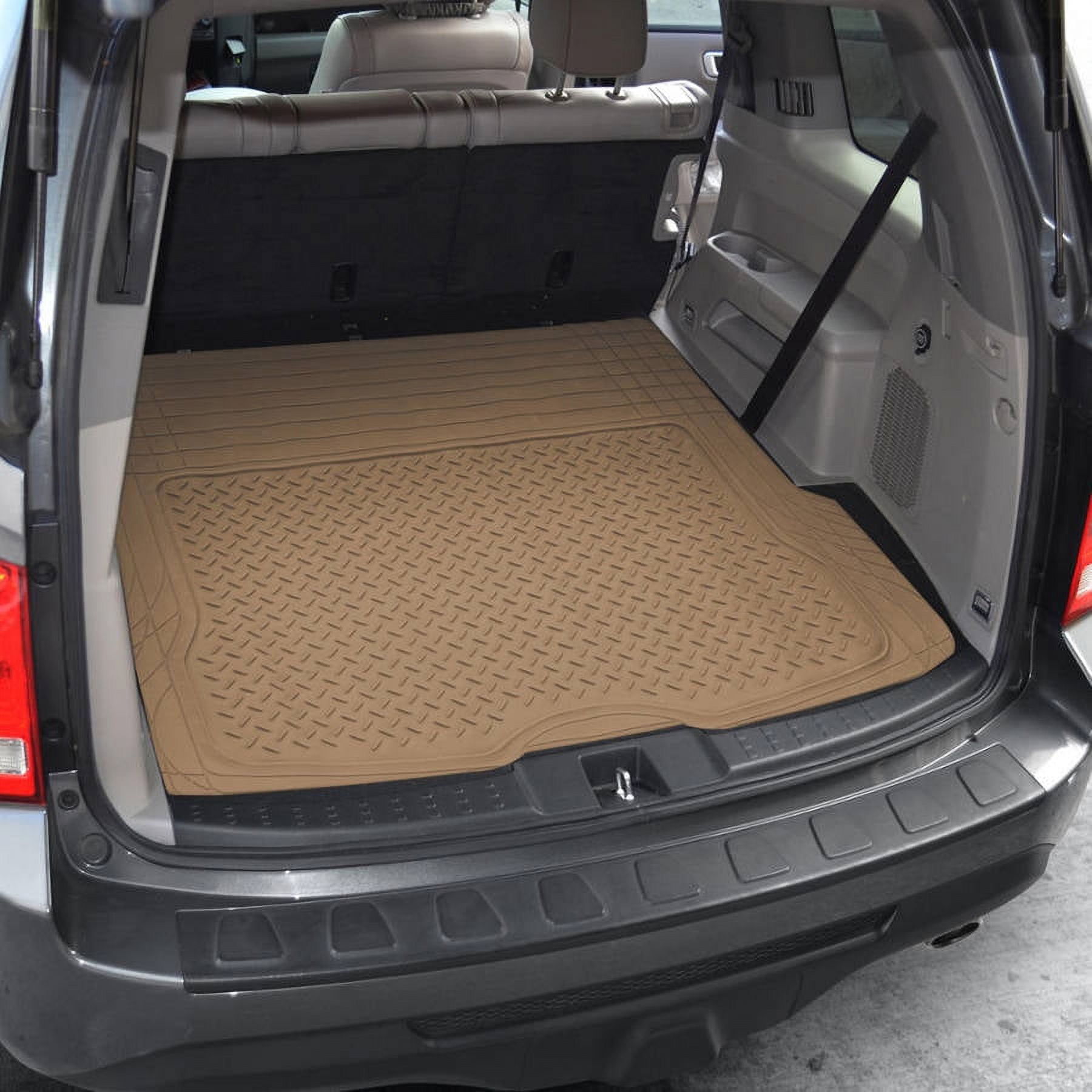 BDK Car SUV and Van Floor Rubber Mats with Cargo Trunk Mat, Heavy Duty All Weather Protection, 3 Colors