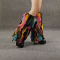 thumbnail image 4 of Calcetines de felpa de piel de conejo de imitación de otoño e invierno, botas largas, cálidas, para actuaciones en el escenario, de piel de zorro, protector de piernas de tubo alto para mujer, 4 of 5