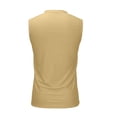 thumbnail image 5 of Antinious Men Stripe Sleeveless Crewneck Summer Button Pocket Tank Tops, 5 of 5