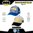 thumbnail image 4 of DC Comics Batman Toddler Baseball Hat for Boys Ages 2-4, Kids 2 pack Baseball Cap, 4 of 6