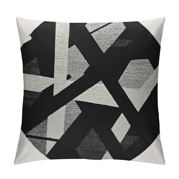 BCIIG Abstract Black Gray White Stripes Throw Pillow Cover Stripes Design Artistic Creative Striped Monochrome Streak Modern Classic Pillow Case  Decorative Men Women Room Cushion 12x12in