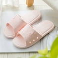 thumbnail image 2 of B91xZ Women's Rhinestone Sandals Glitter Rhinestone Strap Open Toe Flat Sandals Sparkle Slide Slippers,Pink 8.5, 2 of 4