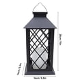 thumbnail image 3 of Outdoor Hanging Lantern, Outdoor Candle Lantern, Black Outdoor Lantern, 16 In, Lattice Metal, Hanging Lantern Light, Backyard Decorations Outdoor, 1 Pc, 3 of 5