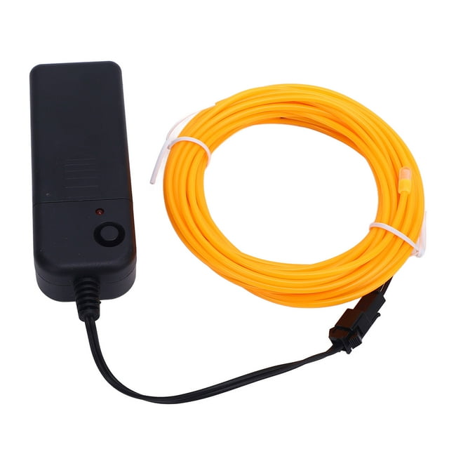Cable EL, 16.4ft 5m Cable EL Cortable Naranja Iluminación De 360 4 Modos Para Decoración Navideña