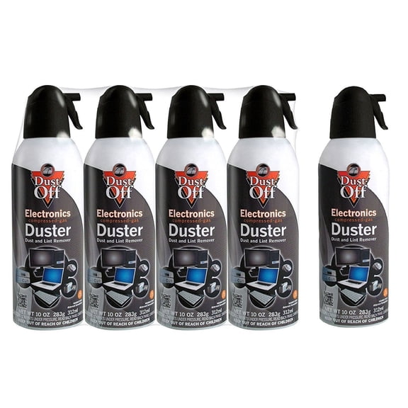 Dust-Off Disposable Compressed Gas Duster, 10 oz Cans - 5 Packs