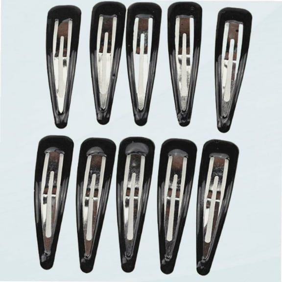 40Pcs Women Large Black BB Clip Scrub Side Clip Plastic Coated Metal Hair Clips About 6.7CM (2.6 '')