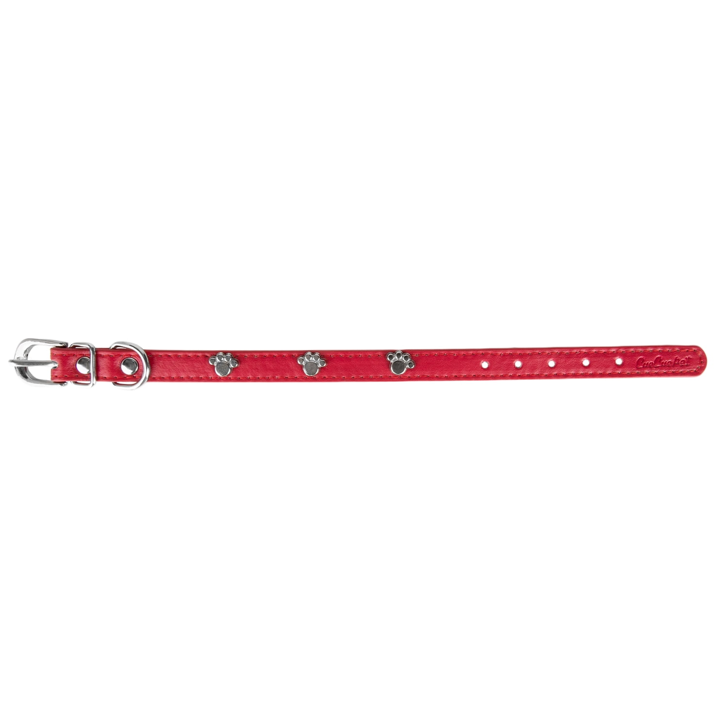 CUECUEPET Adjustable Dog Collar with Embellished Paw Bling Charms [Multiple Sizes]