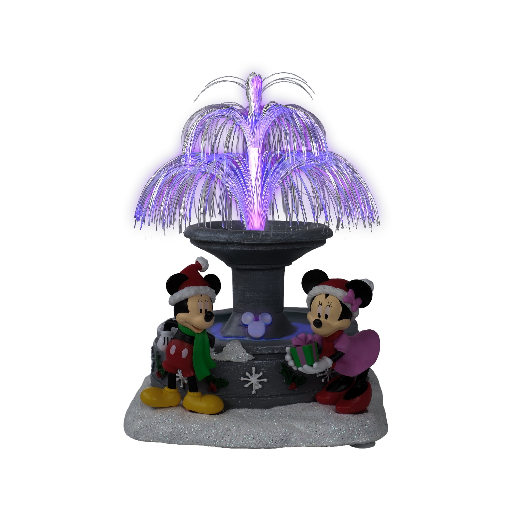 Disney Mickey & Minnie Light‑Up Fountain Village Piece