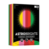 Astrobrights Colored Cardstock, 8.5" x 11", 65 lb., Vintage Assortment, 250 Sheets