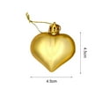 thumbnail image 5 of dianhelloya 12Pcs/Box Heart Shaped Hanging Ball Decorative Plastic Christmas Room Baubles Ball Xmas Tree Ornament, 5 of 8