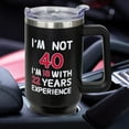 thumbnail image 6 of 40th Birthday Gifts For Him, Women Mens 40th Birthday Gift Ideas, 40th Birthday Gifts For Men Funny, Forty Birthday Gifts For Men And Women, 40th Cups, 50th Tumbler with Handle, 6 of 6