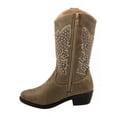 thumbnail image 3 of Kensie Girl Zip-up Toddler Heel Cowgirl Boots - Taupe, 7, 3 of 6