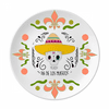 Hat l Mexico Happy The Day Of The Dead Flower Ceramics Plate Tableware Dinner Dish