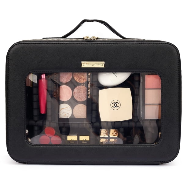 Estuche de maquillaje ROWNYEON, grande, transparente, impermeable, para mujer