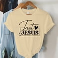 thumbnail image 4 of Just Love Jesus Print Women T-Shirts Christian Jesus Letter Shirt Harajuku Graphic Tops Female Summer Religious Christian Tshirt, 4 of 6