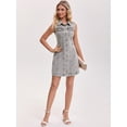 thumbnail image 7 of DARING DIVA Women's Sleeveless Collared Button Down Short Jean Dress M Gray, 7 of 7