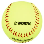 (4 Pack) Worth 12 Yellow Practice Slowpitch Softballs