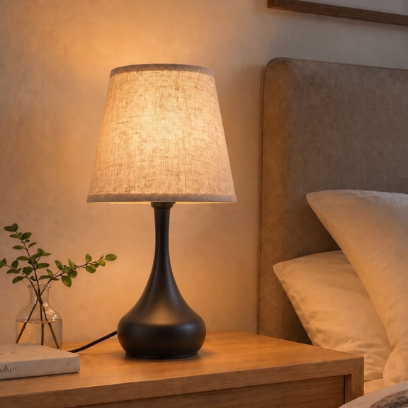DAYBETTER Table Lamp for living room, Touch Control Bedside Lamp for Bedroom, 3-Way Dimmable, LED Bulb Included, for Living Room, Bedroom