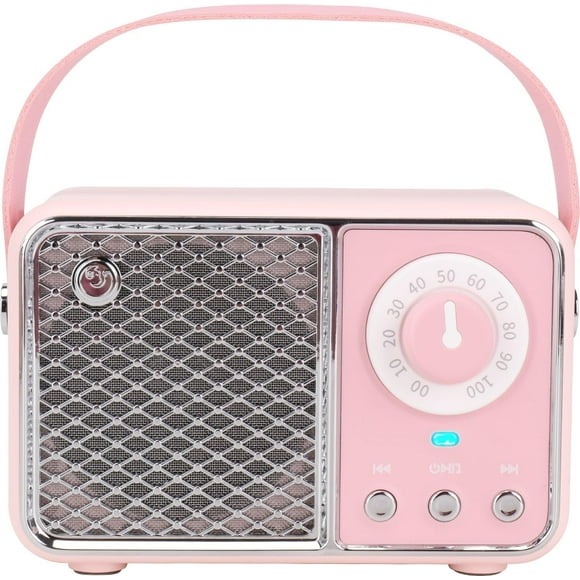 Altavoz Bluetooth Retro, Diseño Kawaii Rosa, Portátil, Sonido Estéreo, Decoración Vintage