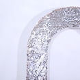 thumbnail image 6 of BalsaCircle 8 feet Silver Payette Sequin Double Sided Open Arch Fitted Backdrop Stand Cover Party Events Decorations, 6 of 8