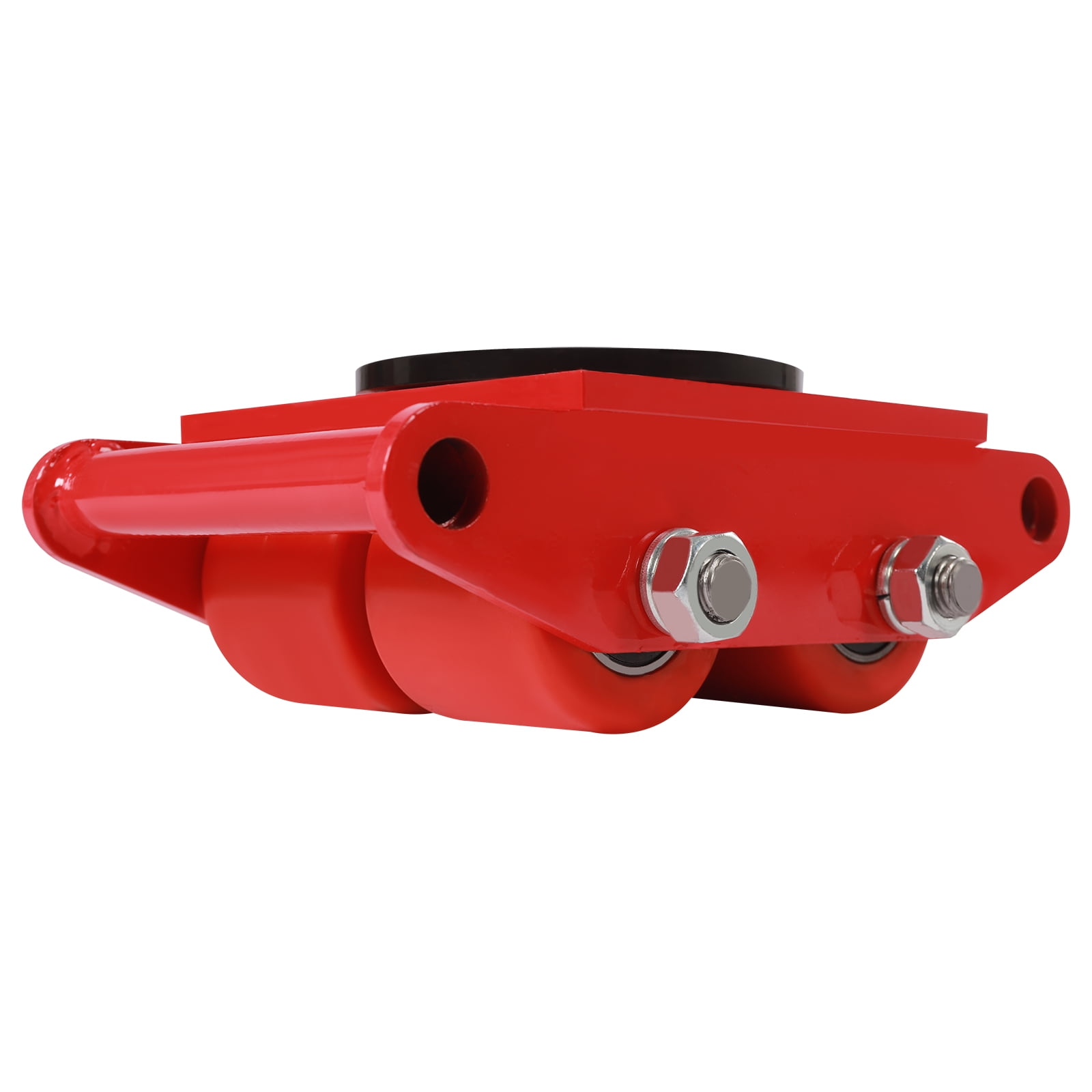 6T/13200lbs Capacity Machinery Mover – Red Carbon Steel with PU Wheels (8*7cm)