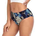 thumbnail image 2 of Fotbe Abstract Blue Squares Calzones Estampados para Mujer – Ropa Interior de Algodón, Cómoda, Suave y Elástica-X-Large, 2 of 6