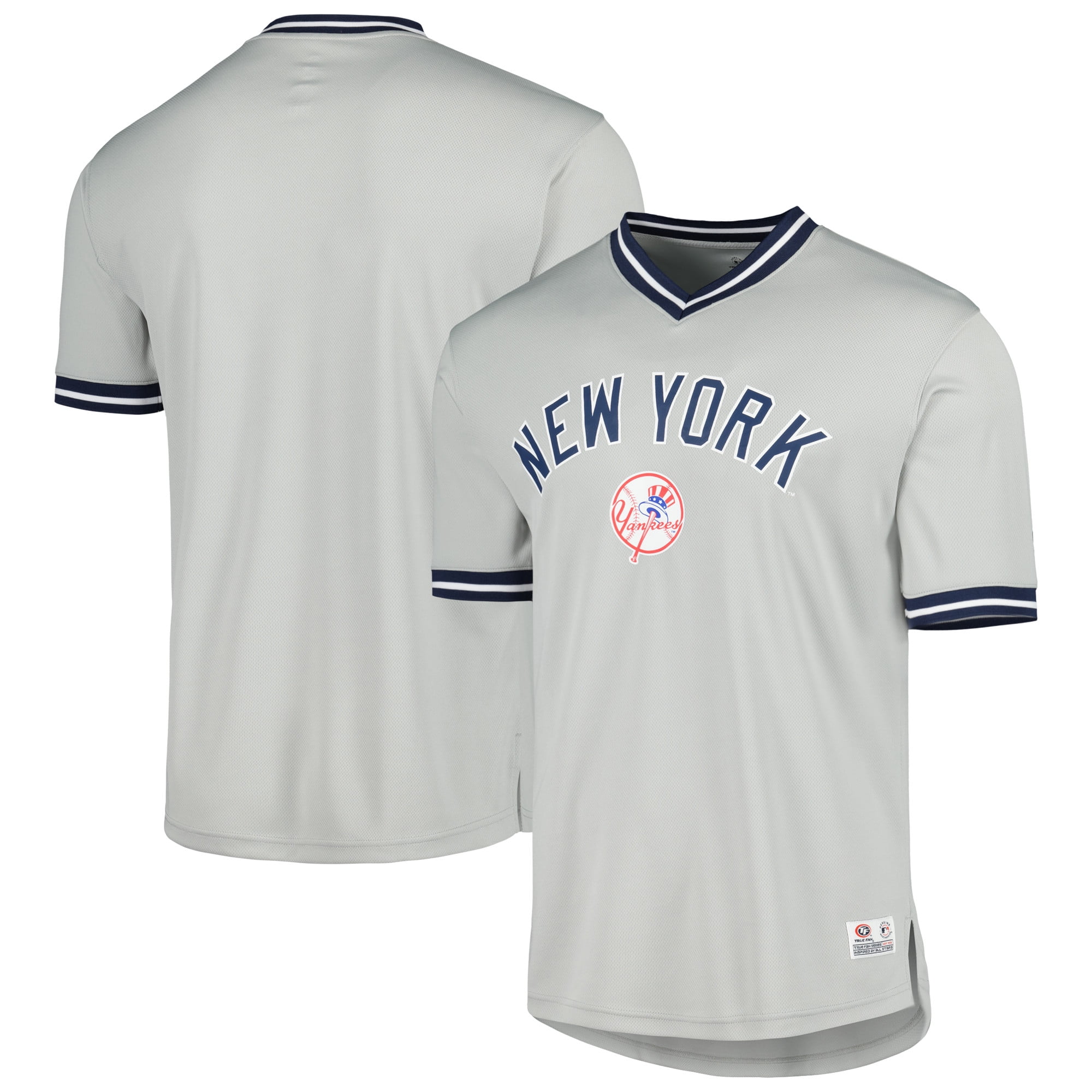 Men's Gray New York Yankees VNeck Jersey