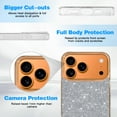 thumbnail image 6 of Case For Apple iPhone Air / 17 Pro / 17 Pro Max Series Case, Slim Thin Transparent Flexible Clear TPU Shockproof Phone Case For iPhone 17 Series, silver glitter, 6 of 6