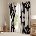 thumbnail image 3 of Erosebridal Brown Black Stripe Blackout Curtains Set of 2 (52x84 Each),Modern Abstract Geometric Line Window Curtains For Men Women, 3 of 7