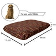 thumbnail image 2 of Tea Party Pet Bed, Vintage British Tea Ceremony Porcelain Print Pots Rhythmic Print, Resistant Pad for Dogs and Cats Cushion with Removable Cover, 24" x 39", Redbrown and Multicolor, by Ambesonne, 2 of 4