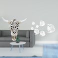thumbnail image 2 of Escultura Tribal De Cabeza De Toro Para Colgar En La Pared, Adorno Artístico Para Oficina, Casa De Campo, Dormitorio Con Espejo Acrílico, Calcomanías De Pared De Pez, Decoración Extraíble, 2 of 8