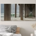 thumbnail image 3 of wall26 Canvas Print Wall Art Set Under Huntington Beach Pier in Winter Nature Ocean Photography Realism Nautical Scenic Relax/Calm Multicolor for Living Room, Bedroom, Office - 16"x24"x3, 3 of 5
