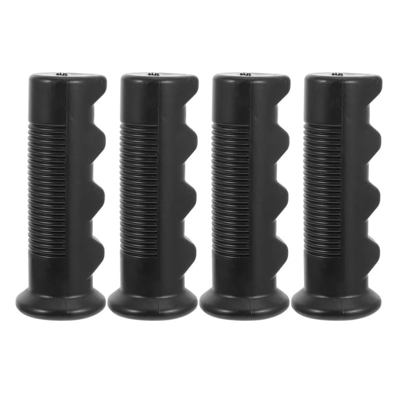 Topbathy 4-Pack Padded Walker Hand Grip Covers with Anti- Rubber Design, Black Comfort Handles