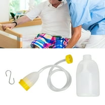 XIRQI Men's Travel Urinal Bottle 1700ML - Male Bed Urinal with Tube, Portable Pee Container for Truckers, Night Drainage System, Reusable Comfort Fit Urine Collector