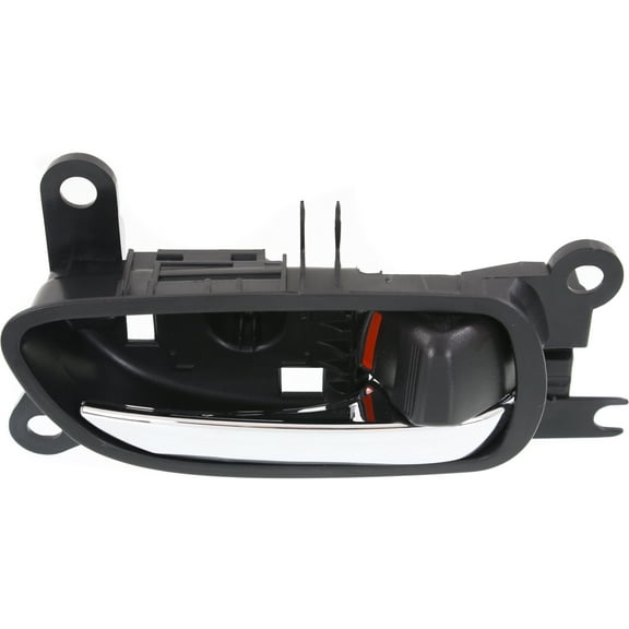 Interior Door Handle Compatible with 2006-2015 Lexus IS350 Front, Passenger Side Chrome Lever with Black Bezel