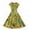 Yellow, variant on Patlollav Summer Dresses for Womens Beach Floral Print Short Sleeve Swing Dress