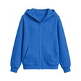 thumbnail image 4 of MexChoioe Boys and Girls Zip Up Hoodie Long Sleeve Hooded Sweatshirt Relaxed Cut Pockets Fall Winter Daily Wear Hooded Zip Jacket for kids, 4 of 7