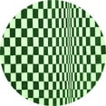 thumbnail image 1 of Ahgly Company Indoor Round Checkered Green Modern Area Rugs, 8' Round, 1 of 1