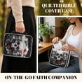 thumbnail image 5 of Xixirimido Quilted Bible Cover Bible Case for Women, Large Bible Carrying Case with Handle, Bible Study Supplies & Christian Gift for Men, Skull Red Moon Floral, 5 of 7
