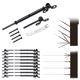 thumbnail image 1 of Muzata 10 Pares Kit De Barandilla De Cable Negro 1/8"" Swage Toggle Turnbuckle Hardware T316 Acero Inoxidable Para Poste De Madera Sistema Woodeasy Ángulo 180 Cubierta De Escalera Ajustable 10 Líneas, 1 of 5