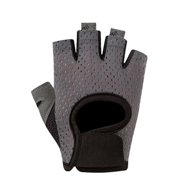 Naiovety Guantes profesionales para gimnasio, Fitness, levantamiento de pesas, mujeres, hombres, entrenamiento, culturismo, medio dedo, Protector de manos Ciclismo gris S Naiovety OD009429-01