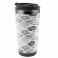 thumbnail image 1 of Floral Travel Mug, Vintage Hibiscus Flowers, Steel Thermal Cup, 16 oz, by Ambesonne, 1 of 2
