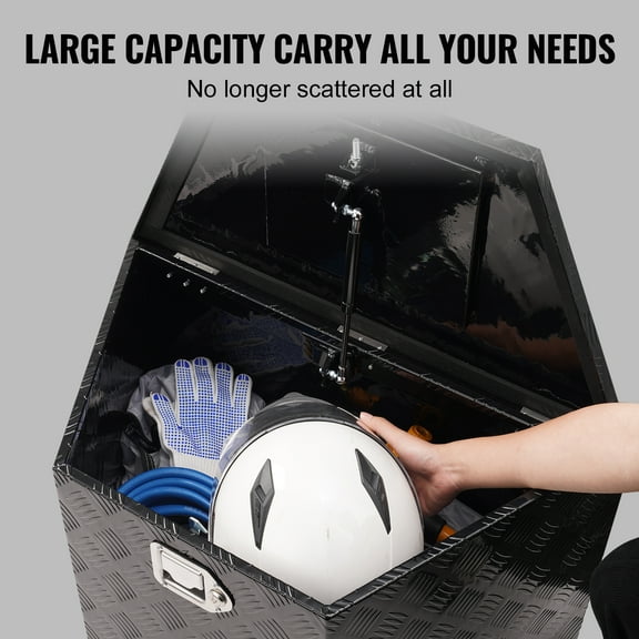 KFFKFF Trailer Tongue Tool Storage Box 29x16.2x18 inch Aluminum Alloy Lock Keys